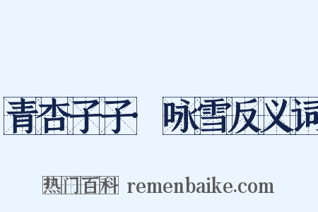 青杏子子·咏雪反义词是什么意思的图片